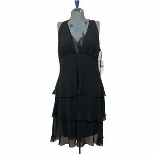 NWT Evan Picone Cocktail Dress, Black, Sz 12